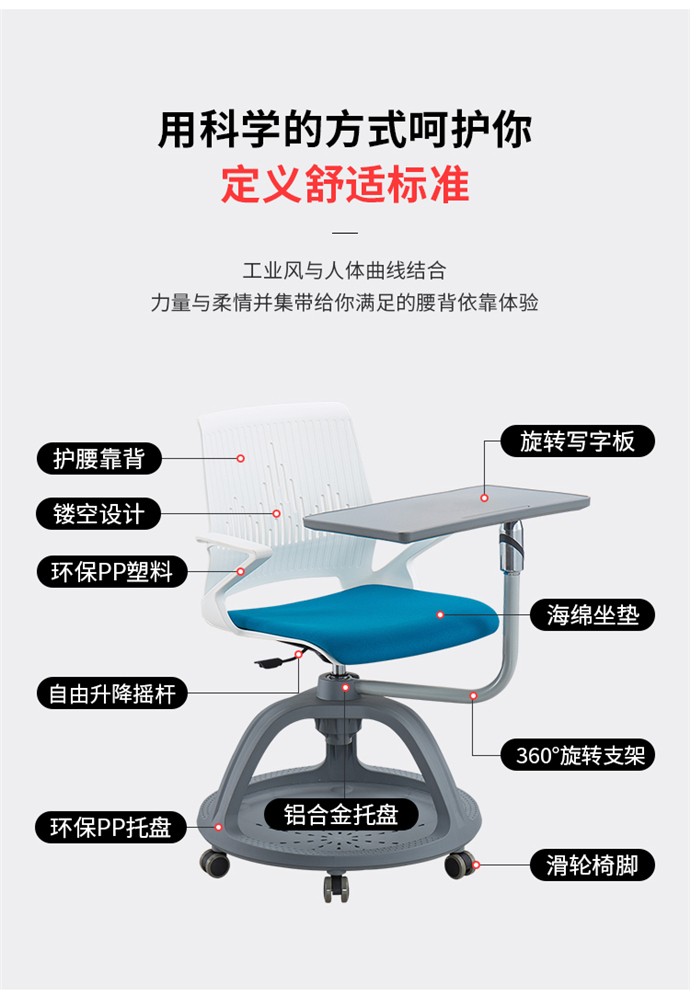 后背帶寫(xiě)字板的培訓椅,椅子后背帶寫(xiě)字板